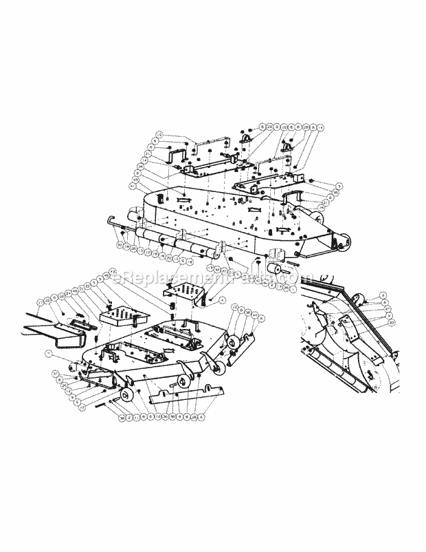 Deck Assembly Diagram and Parts List for M60-KW 53AJ8CT6050 Cub Cadet Sprayer